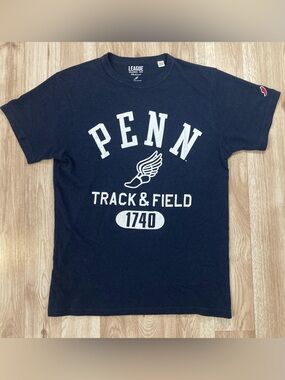 League Classic Fit Navy Pennsylvania PENN Track & Field" vintage style t-shirt M